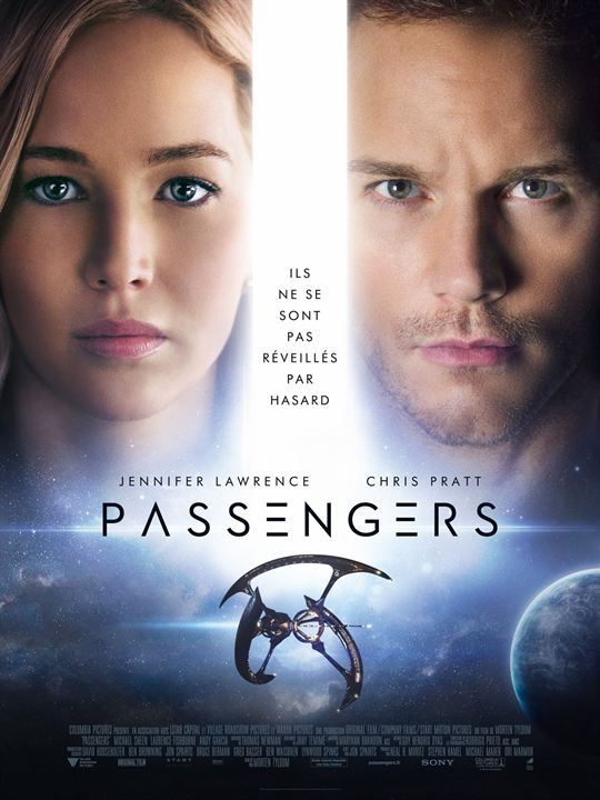 Passengers, un film de science-fiction de Morten Tyldum, avec Chris Patt et Jennifer Lawrence...