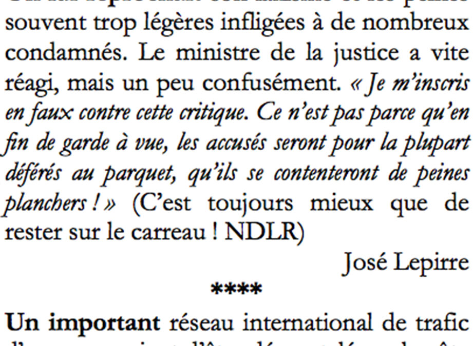 À chaque brève suffit sa peine
