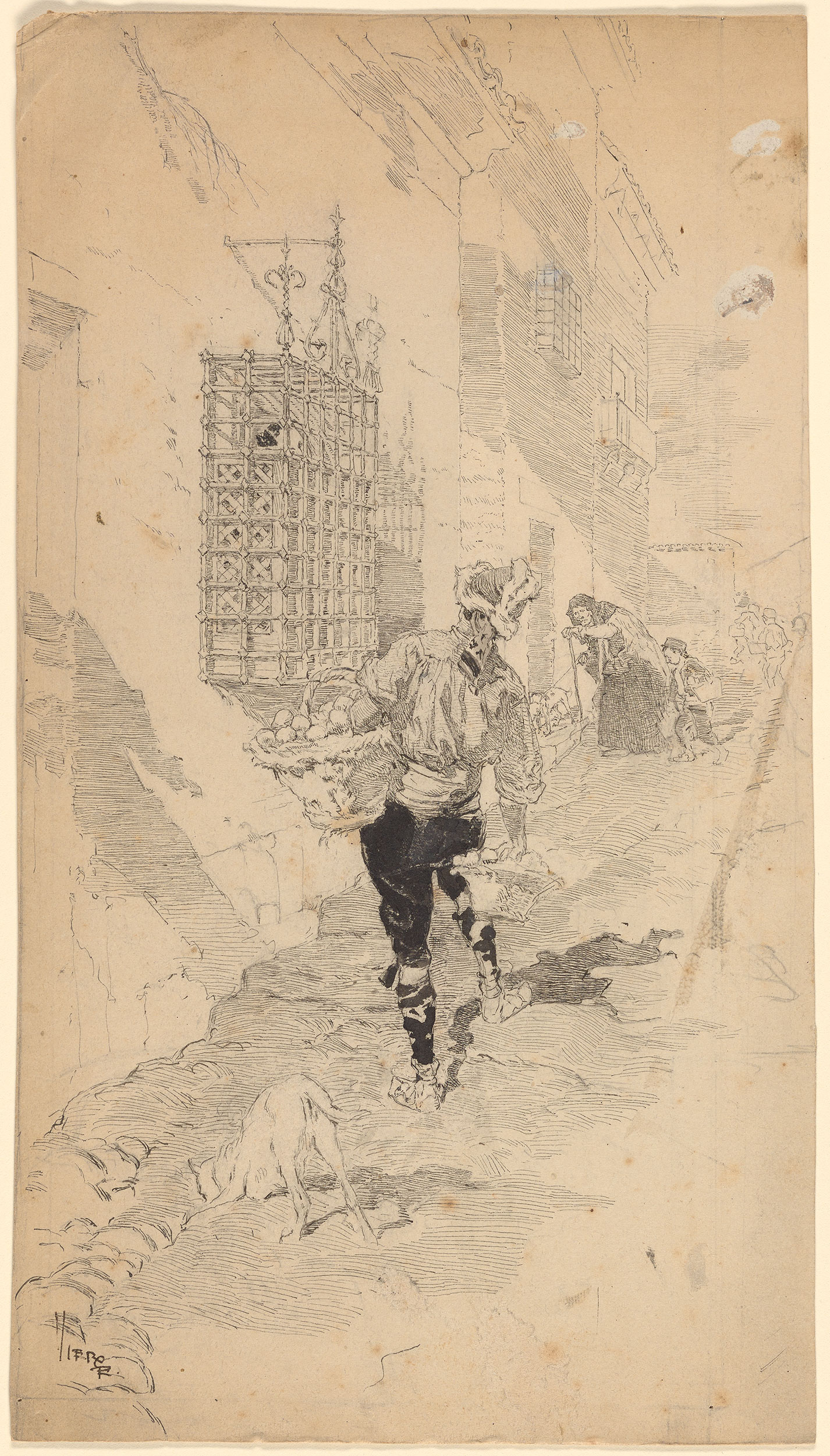 Daniel Vierge. Un vendeur de rue