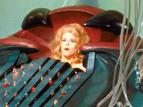 Barbarella (Jane Fonda) dans l'Excessive Machine