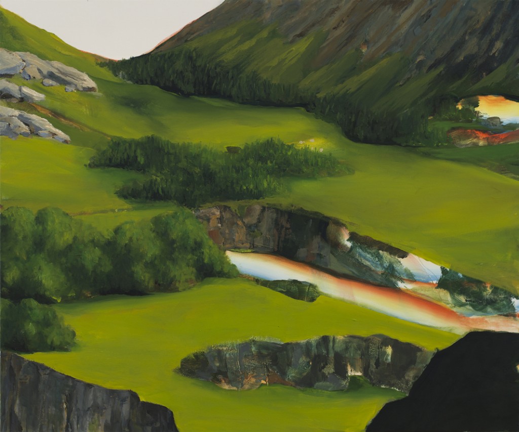 David Lefebvre, “Montagne V”, huile et acrylique sur toile, 46x55 cm, 2015. Courtesy Galerie Zürcher, Paris - New York